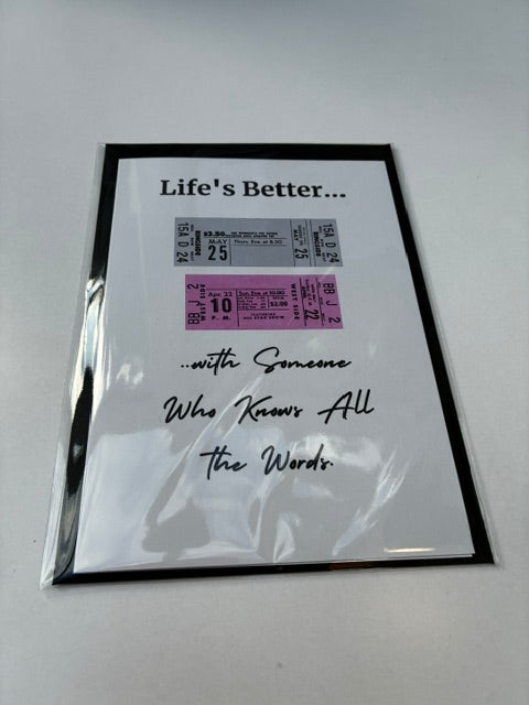 Life’s Better With Someone Who Knows All the Words – Friendship Card