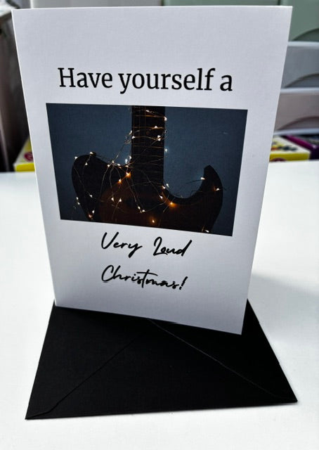 Have Yourself a Very Loud Christmas – Set of 5 Music Christmas Cards + Metallic Pen