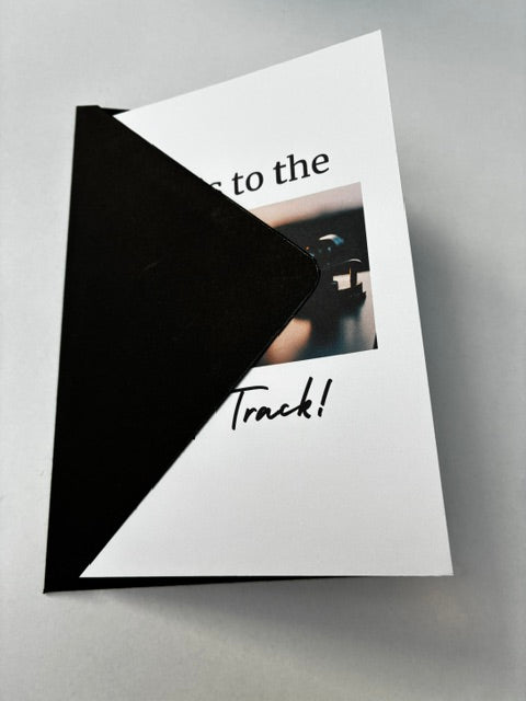 Here’s to the Next Track – Music New Beginnings Card